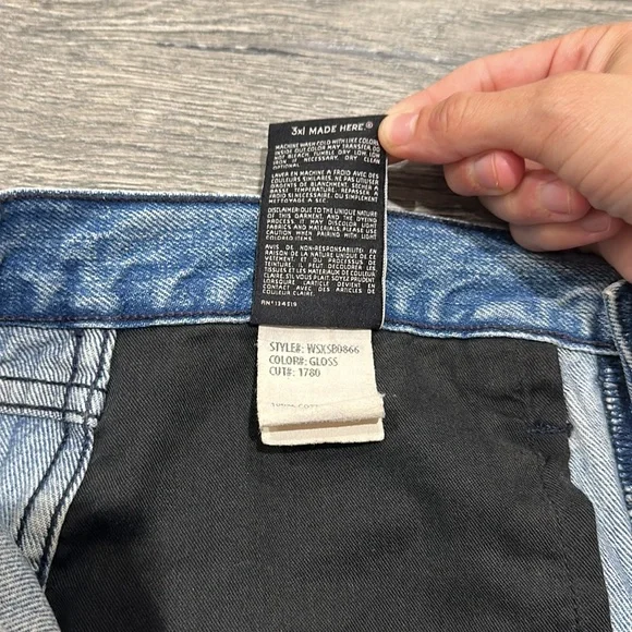 NEW • 3X1 DENIM • Women’s Carter Cut-Off Denim Shorts Gloss Wash Blue 31 - Picture 5 of 5